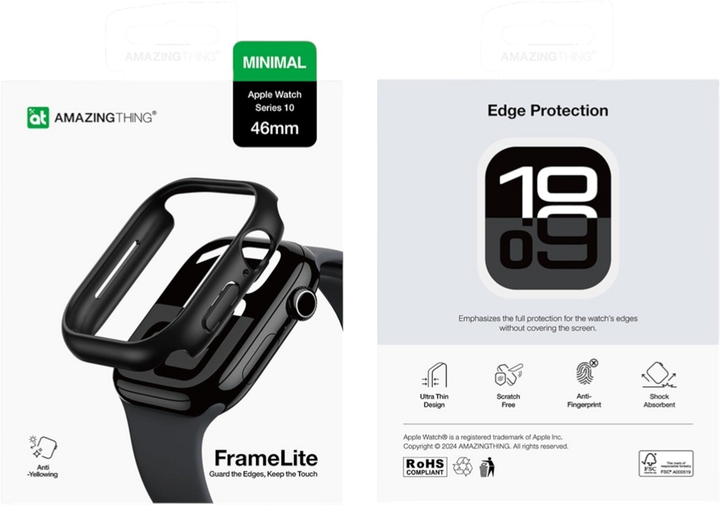 Чохол AMAZINGthing Minimal Case для Apple Watch 46mm Black (4896238001355) - зображення 10