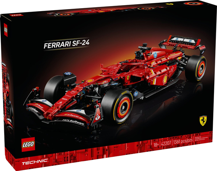 Zestaw klockow LEGO Technic Bolid F1 Ferrari SF-24 1361 element (42207) (955555911126082) - Outlet - obraz 1