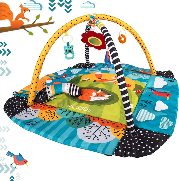 Mata interaktywna edukacyjna Ricokids Lisek 110 x 100 cm (5908220476320) - obraz 6