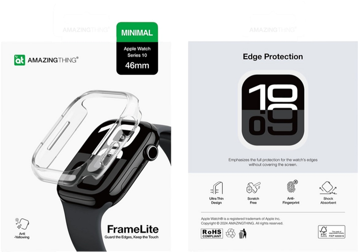Чохол AMAZINGthing Minimal Case для Apple Watch 46mm Transparent (4896238001331) - зображення 9