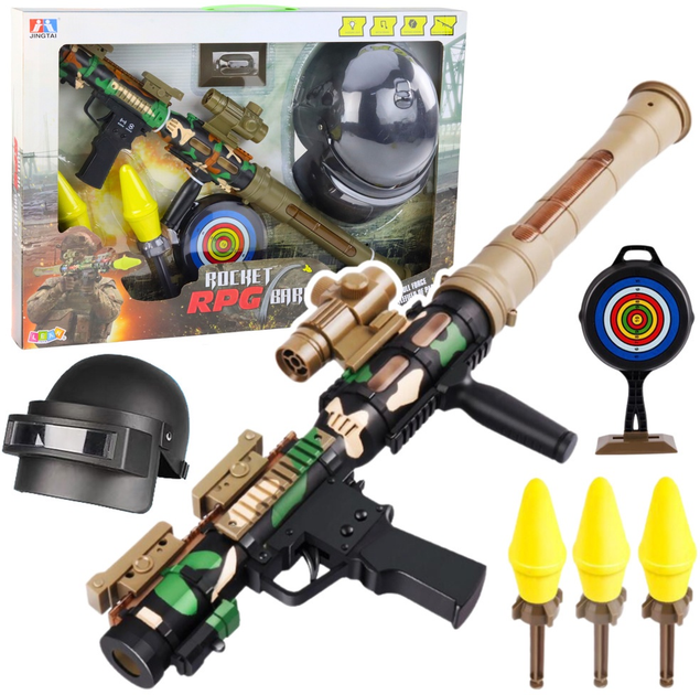 Zestaw wojskowy LEAN Toys Bazooka RPG z akcesoriami 24287 (5905991054337) - obraz 2