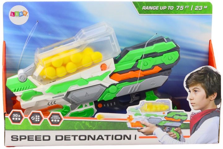 Пістолет LEAN Toys на м’які кульки 30 штук 11116 (5905991032151) - зображення 1