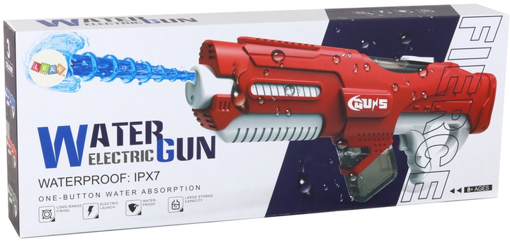 Pistolet na wodę LEAN Toys duży z okularami 750 ml Czerwony 17134 (5905884459911) - obraz 1