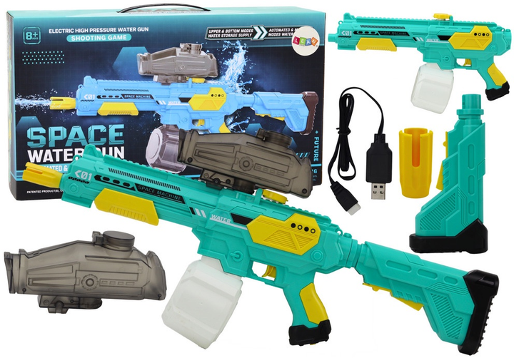 Karabin na wodę akumulatorowy LEAN Toys M416 Automat Zielony 17616 (5905991004653) - obraz 3