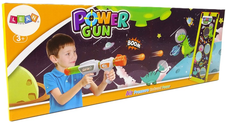 Набір для стрільби LEAN Toys Пістолет на поролонові кульки + Мішень 11369 (5905214974510) - зображення 1