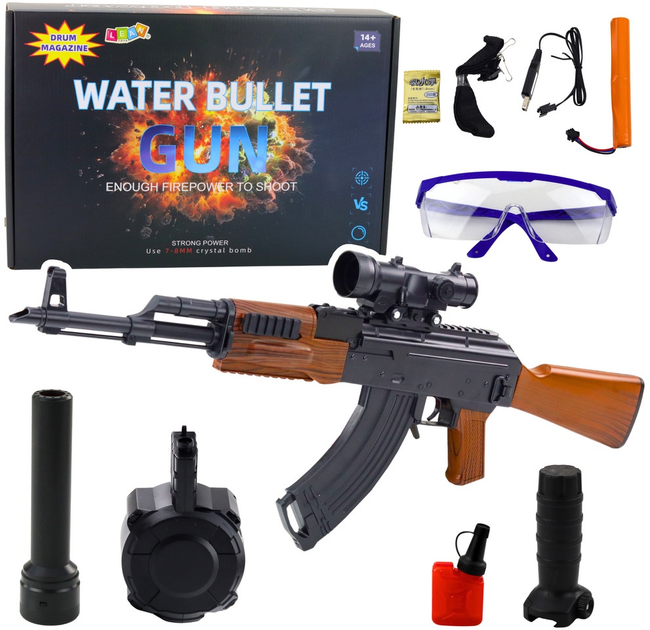 Автомат LEAN Toys AK на гідрогелеві кульки з окулярами 96 см 24266 (5905991054122) - зображення 2