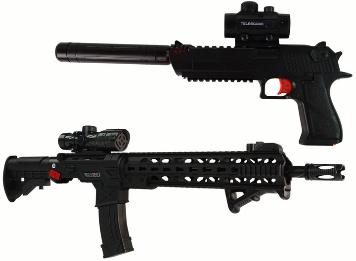 Karabin-pistolet LEAN Toys na kulki wodne z akcesoriami Czarny 16013 (5905679075593) - obraz 2