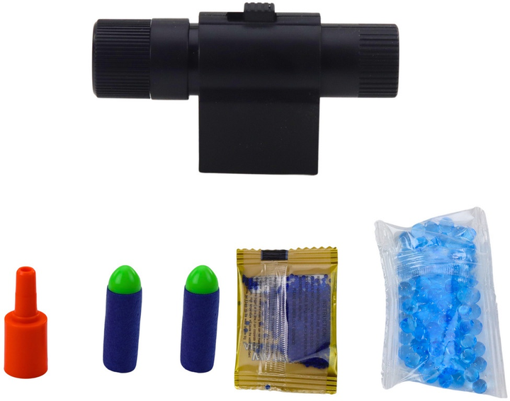 Pistolet LEAN Toys na kulki wodne i strzałki piankowe z laserem Czarny 24264 (5905991054108) - obraz 3