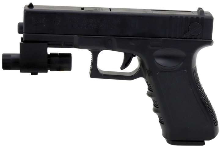 Pistolet LEAN Toys na kulki wodne i strzałki piankowe z laserem Czarny 24264 (5905991054108) - obraz 4