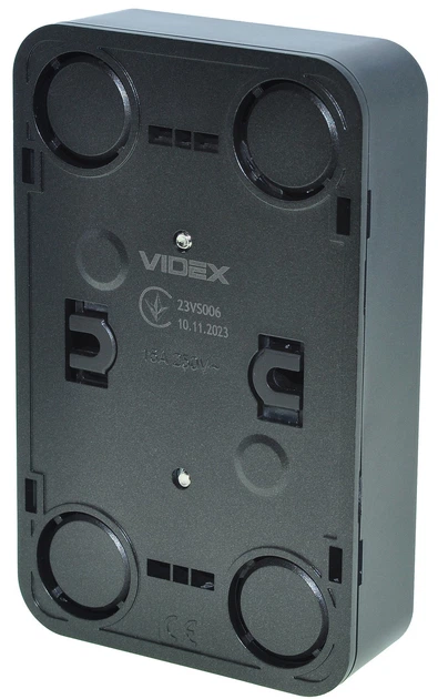 Розетка двойная черная накладная, без заземления IP20 BINERA(VF-BNS22-BG)/VIDEX - изображение 5