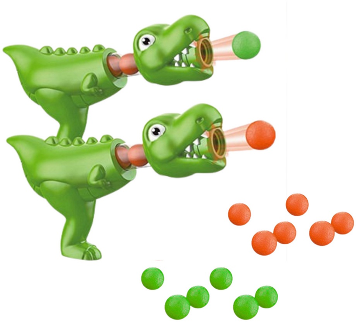 Zestaw strzelecki LEAN Toys Wyrzutnie w kształcie dinozaurów 2 szt 24316 (5905991054627) - obraz 4