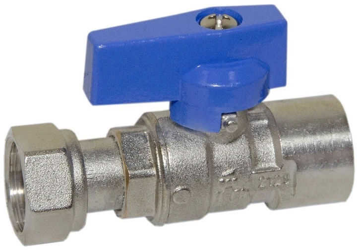Шариковый кран прямой с накидной гайкой BIANCHI 1/2х1/2" внутренняя резьба, blue/синий (528004040E) - изображение 3