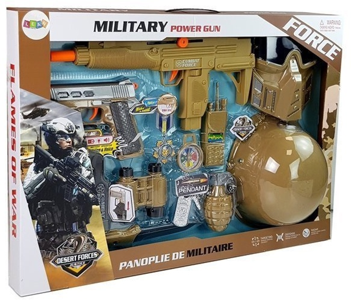 Ігровий набір LEAN Toys Military Power Gun з шоломом 7876 (5903802454673) - зображення 1