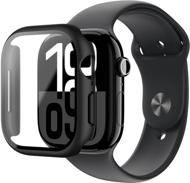 Чохол AMAZINGthing Radix Glass для Apple Watch 46mm із загартованим склом Black (4896238001409) - зображення 8