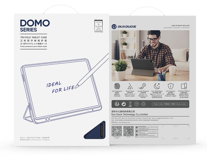 Etui DUX Ducis Domo na Samsung Galaxy Tab S10 Plus/S9 Plus/S9 FE Plus Blue (6934913000779) - obraz 6