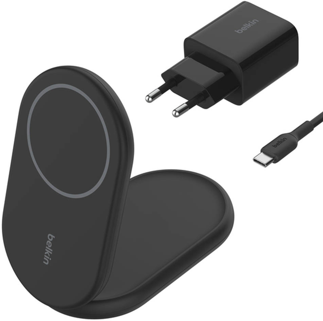 Ładowarka indukcyjna Belkin BoostCharge Magnetic Qi2 15W Black (WIB007VFBK) - obraz 1