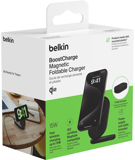 Ładowarka indukcyjna Belkin BoostCharge Magnetic Qi2 15W Black (WIB007VFBK) - obraz 10