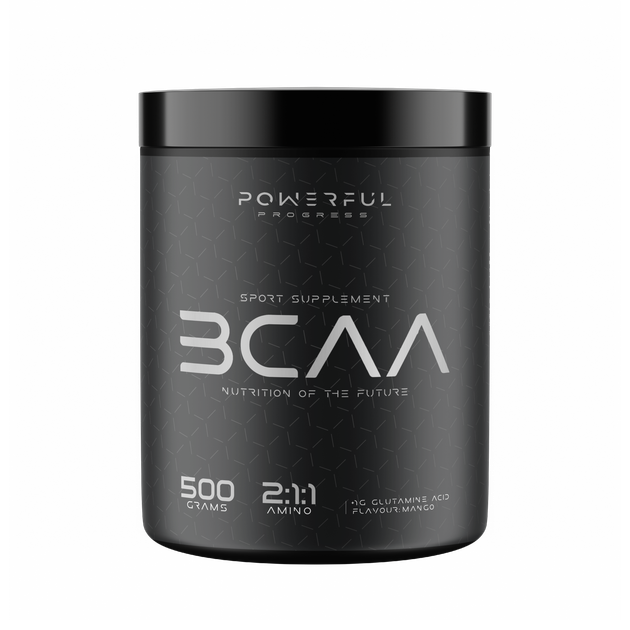 Амінокислоти ВСАА Powerful Progress Amino BCAA 2:1:1 + Glutamine 500 г Манго - Фото 1 Амінокислоти ВСАА Powerful Progress Amino BCAA 2:1:1 + Glutamine 500 г Манго - зображення 1