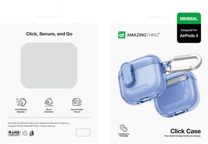 Etui AMAZINGthing Minimal Case do AirPods 4 Ultramarine (4896238001690) - obraz 5