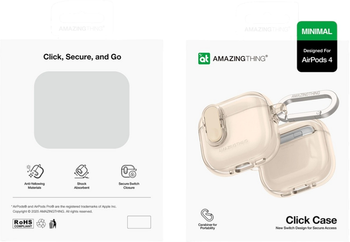 Etui AMAZINGthing Minimal Case do AirPods 4 Desert (4896238001676) - obraz 5