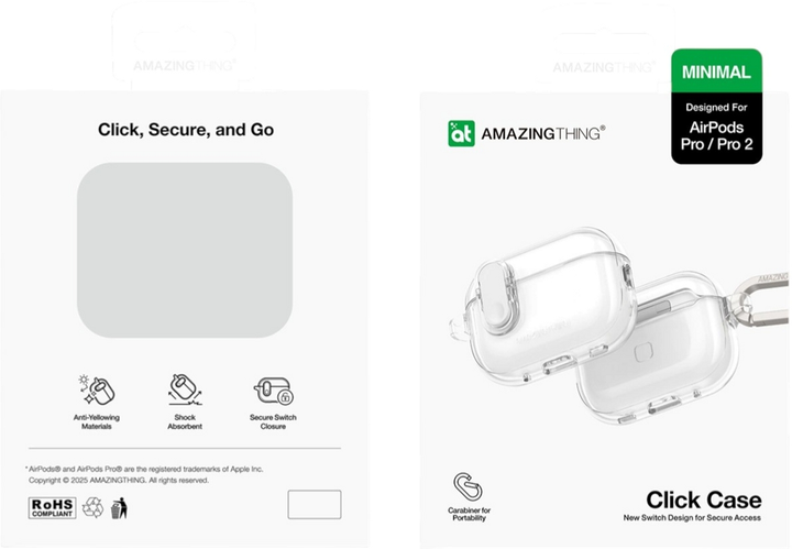 Etui AMAZINGthing Minimal Case do AirPods Pro 2 Transparent (4896238001706) - obraz 4