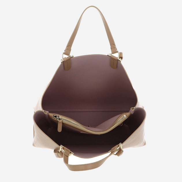 Torba shopper damska ze skóry naturalnej Coccinelle E1QK0180201-N24 Beżowa (8059978622204) - obraz 5