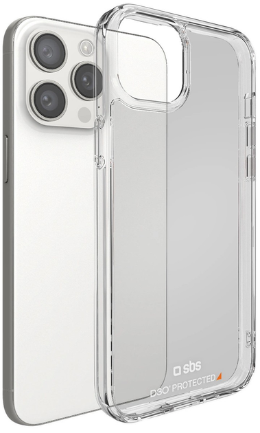 Etui SBS D3O do Apple iPhone 15 Pro Transparent (8018417467899) - obraz 1