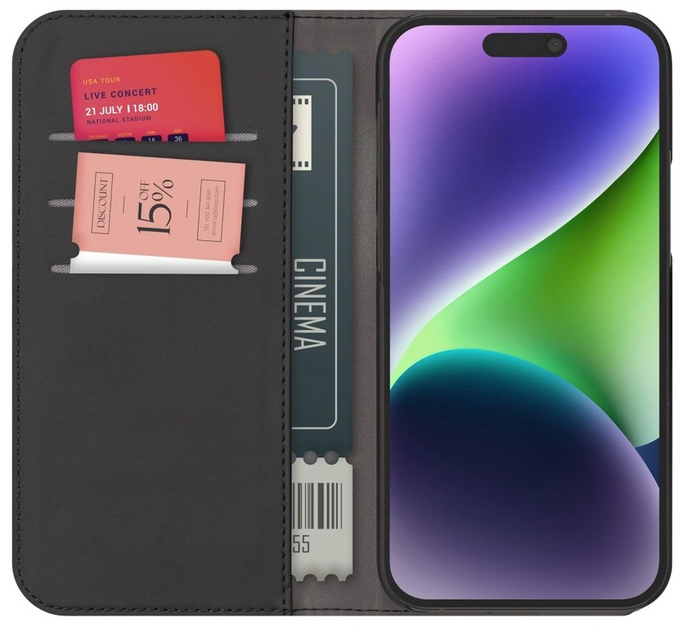 Чохол-книжка Puro Wallet Detachable MagSafe 2в1 з гаманцем для Apple iPhone 15 Pro Black (8018417455605) - зображення 3