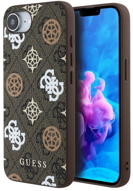 Панель Guess PU 4G Peony з MagSafe для Apple iPhone 16e Brown (3666339453305) - зображення 2