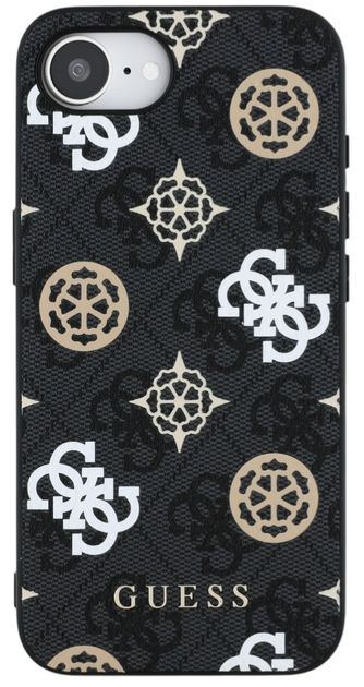 Etui Guess PU 4G Peony z MagSafe na Apple iPhone 16e Black (3666339453299) - obraz 1