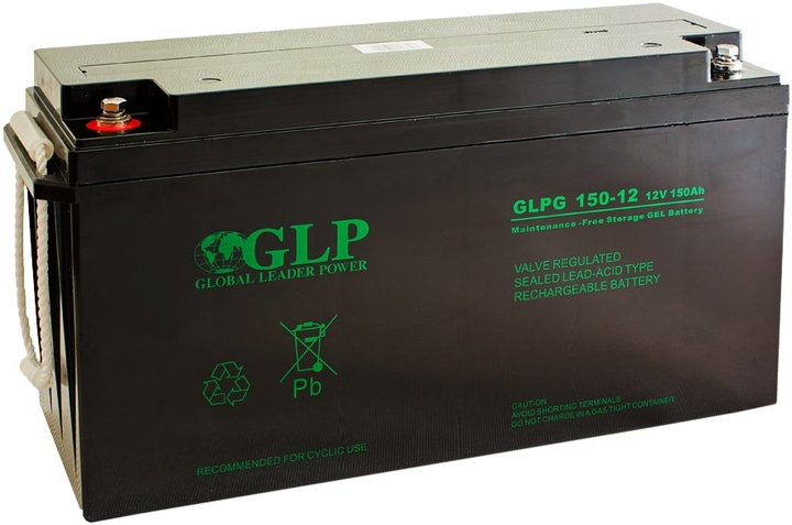 Акумуляторна батарея GLP VRLA GEL 12V, 150 Ah M8 (5902135118726) - зображення 1