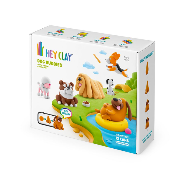 Zestaw Hey Clay Psy i przyjaciele Plastelina + akcesoria 15 szt. HCL15030CEE15 (4897105245483) - obraz 3