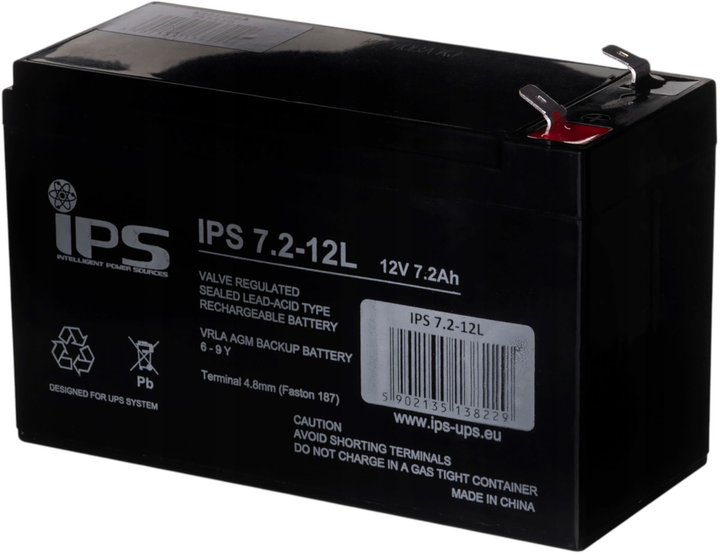 Акумуляторна батарея IPS VRLA AGM 12V 7.2 Ah (5902135138229) - зображення 2