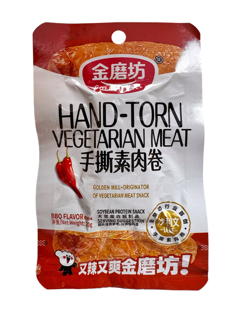 Снек из соевого мяса со вкусом BBQ Golden Mill 20г - Фото 1 Снек из соевого мяса со вкусом BBQ Golden Mill 20г - изображение 1