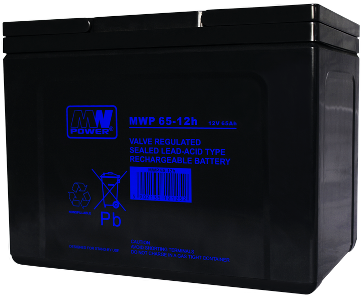 Akumulator MW Power VRLA AGM MWP 65-12h 12V 65Ah (5902135121252) - obraz 1