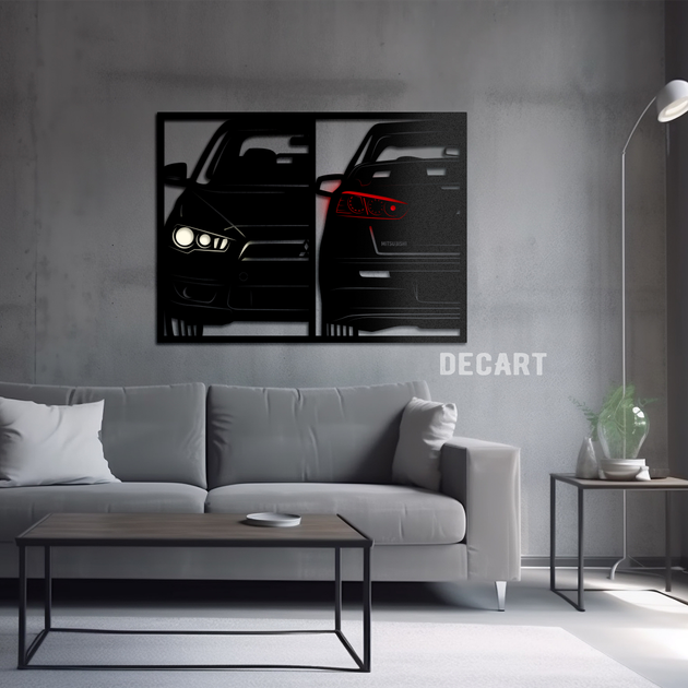 Картина на стену в стиле лофт. Деревянное панно на подарок Decart Mitsubishi lancer 2008 120х90 см (без подсветки) - Фото 1 Картина на стену в стиле лофт. Деревянное панно на подарок Decart Mitsubishi lancer 2008 120х90 см (без подсветки) - изображение 1