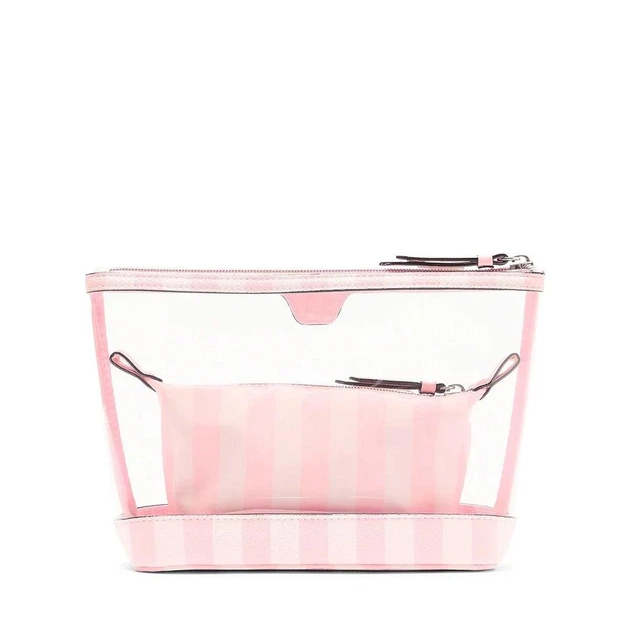 Косметичка 2 в 1 Рожева Victoria's Secret 2-Piece Makeup Bag Heritage Stripe - Фото 2 Косметичка 2 в 1 Рожева Victoria's Secret 2-Piece Makeup Bag Heritage Stripe - зображення 2