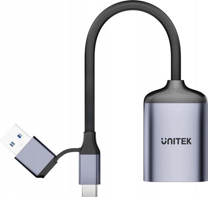 Czytnik kart Unitek 2-in-1 USB-C/A SD4.0 Card Reader (R1018E01) - obraz 2