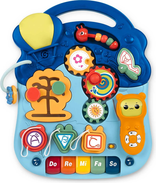 Stolik edukacyjny Ricokids 5 w 1 781900 Niebieski (5903890610289) - obraz 4