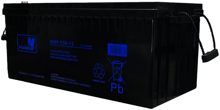 Akumulator MW Power VRLA AGM MWP 230-12 12V 230Ah (5902135121382) - obraz 1