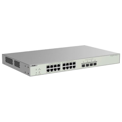 Комутатор 16-портовий керований Ruijie Reyee RG-NBS3300-16MG4XS-HP, 160 Гбіт/с, 4xSFP+, 16xRJ45 2.5 Гбіт/с PoE, White - зображення 3
