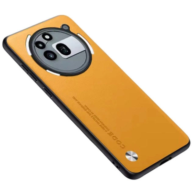 Кожаный чехол - накладка CODE Tactile Experience для Nothing Phone (3a) Pro yellow - Фото 1 Кожаный чехол - накладка CODE Tactile Experience для Nothing Phone (3a) Pro yellow - изображение 1