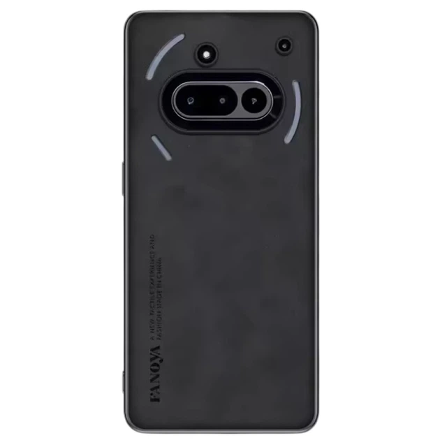 Кожаный чехол - накладка Fanoya для Nothing Phone (3a) black - Фото 1 Кожаный чехол - накладка Fanoya для Nothing Phone (3a) black - изображение 1
