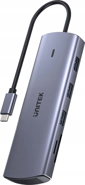 USB-hub Unitek 9-in-1 USB-C Hub with Dual Display, Dual Card Reader and 100W PD (D1113A) - obraz 1