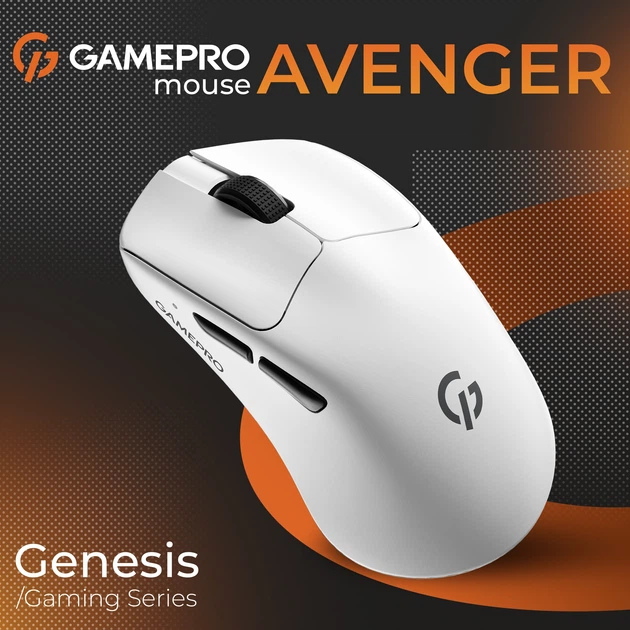 Мышь беспроводная GamePro Genesis Avenger White (GM096W) - Фото 5 Мышь беспроводная GamePro Genesis Avenger White (GM096W) - изображение 5
