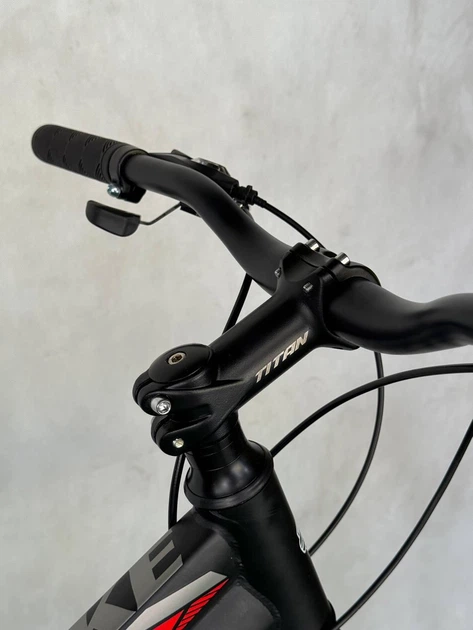 Гірський велосипед Crossbike Storm 27.5”, стальна рама 17”, 21 швидкість, дискові гальма чорно-червоний - зображення 5