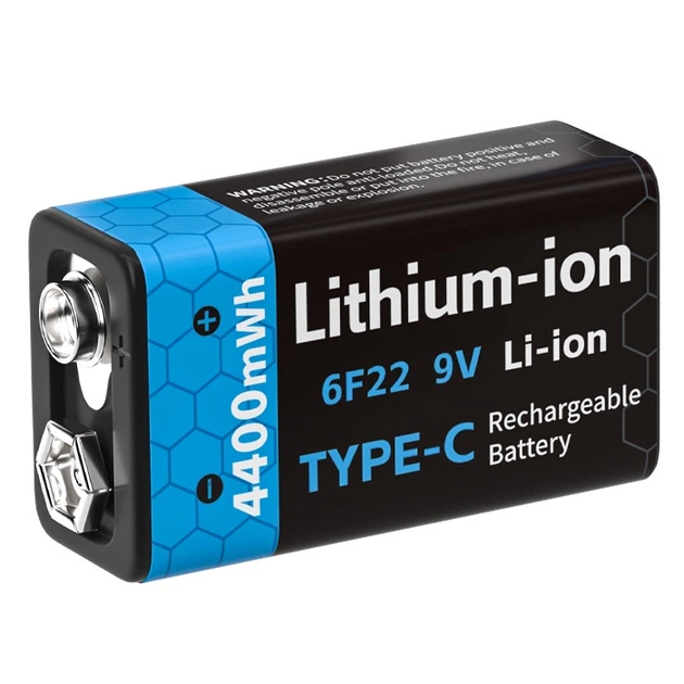 Акумуляторна батарея Pujimax Крона 6F22/6LR61 з USB TYPE-C 9V 4400mWh, Black (16217) - Фото 3 Акумуляторна батарея Pujimax Крона 6F22/6LR61 з USB TYPE-C 9V 4400mWh, Black (16217) - зображення 3