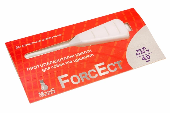 ФорсЕкт (ForcEct) протипаразитарні краплі для собак та цуценят 10-20 кг, 4,0 мл, MODES (від бліх, від кліщів) - Фото 2 ФорсЕкт (ForcEct) протипаразитарні краплі для собак та цуценят 10-20 кг, 4,0 мл, MODES (від бліх, від кліщів) - зображення 2