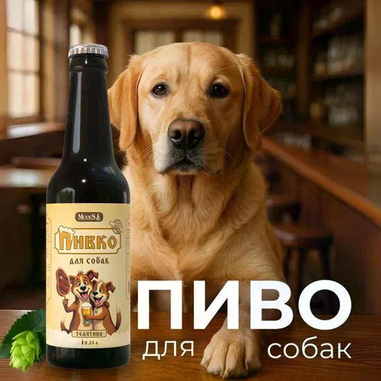 Пиво для собак зі смаком телятини, 0.33 л, MODES - изображение 2