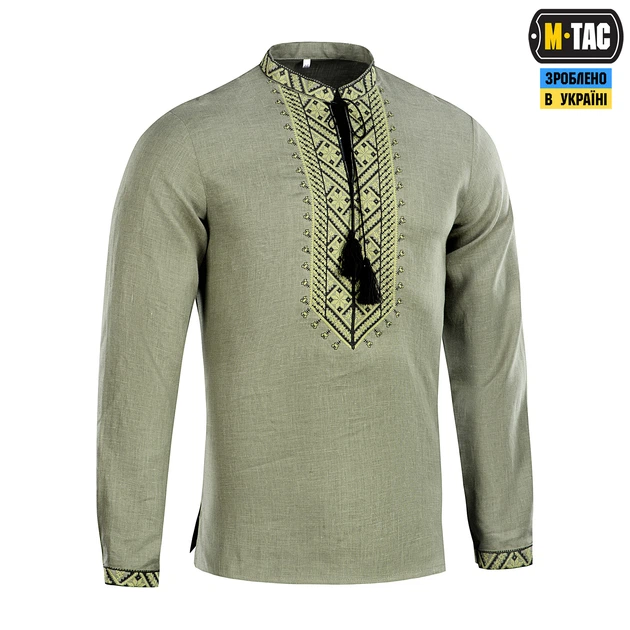 Вишиванка льон олива M-Tac (2XL) 100% 80031001-2XL - изображение 3